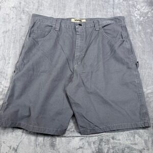 Wrangler Authentics Mens Size 40 Carpenter Shorts Gray Cotton Canvas ZM4S0RG NWT
